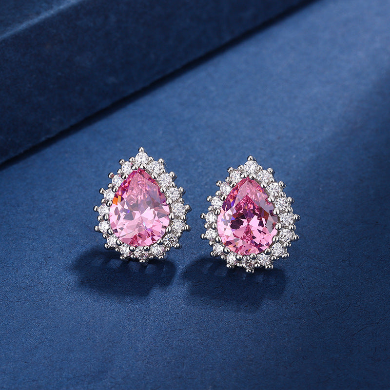 Live Broadcast Three-piece Water Drop Sweet Elegant Luxury Rings