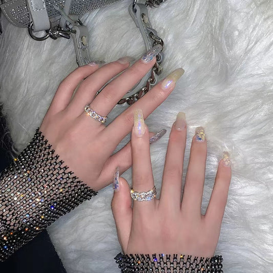 Design Shiny Diamond Female Cold Style Rings