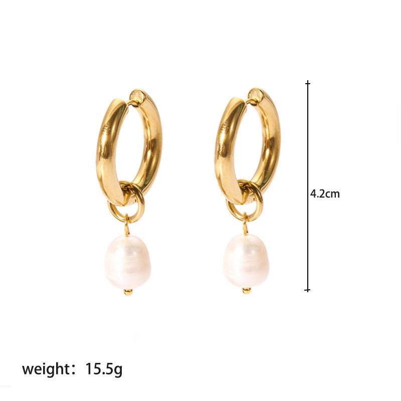 French Natural Pearl Light Luxury High-grade Earrings