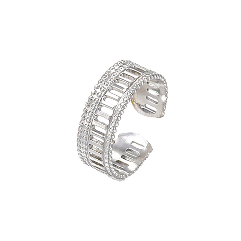 Women's Titanium Steel Open Hollow Niche Accessories Rings