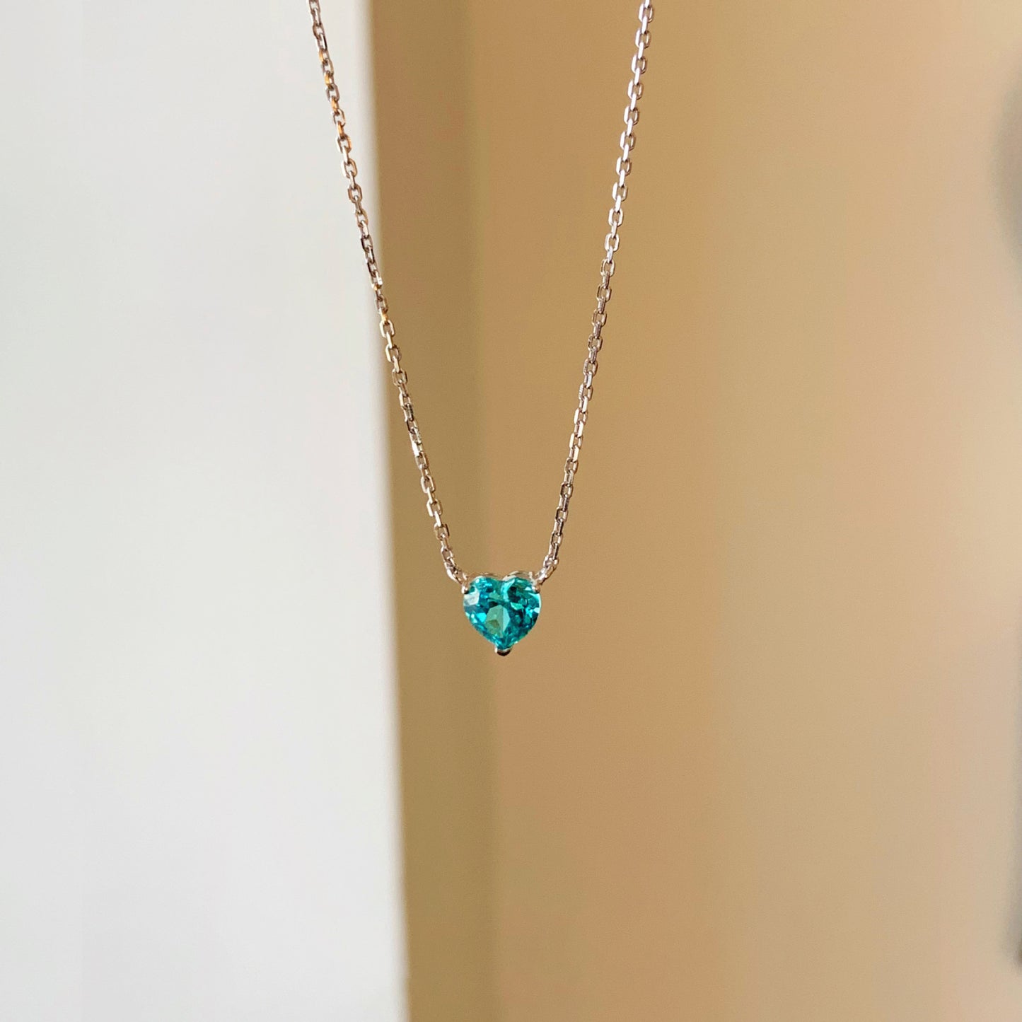 Heart Color Love Summer Cool Feeling Simple Clavicle Chain Female Jewelry Set