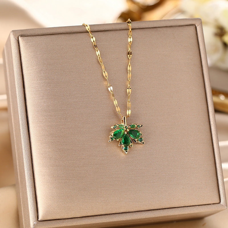Women's Maple Leaf For Fashion Simple Temperamental Necklaces