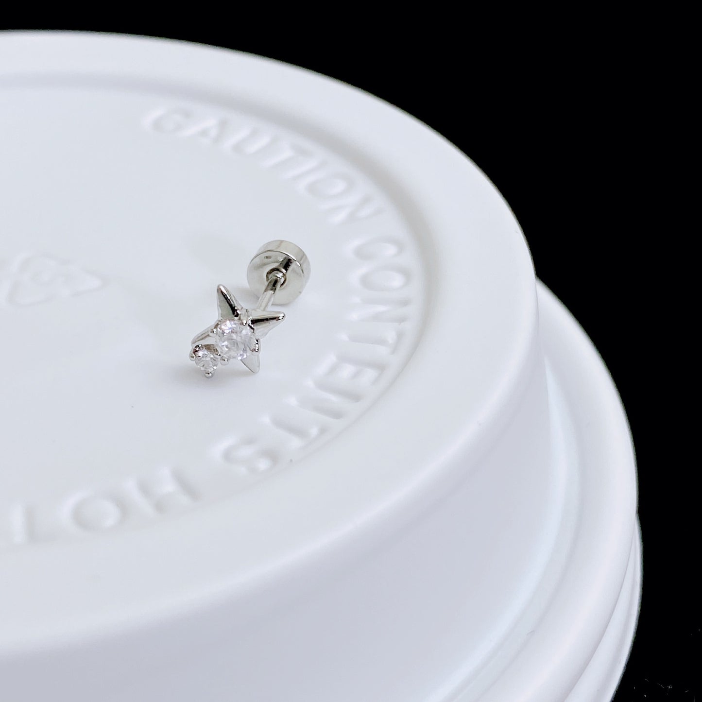 Exquisite Micro Inlaid Zircon Screw Ear Earrings