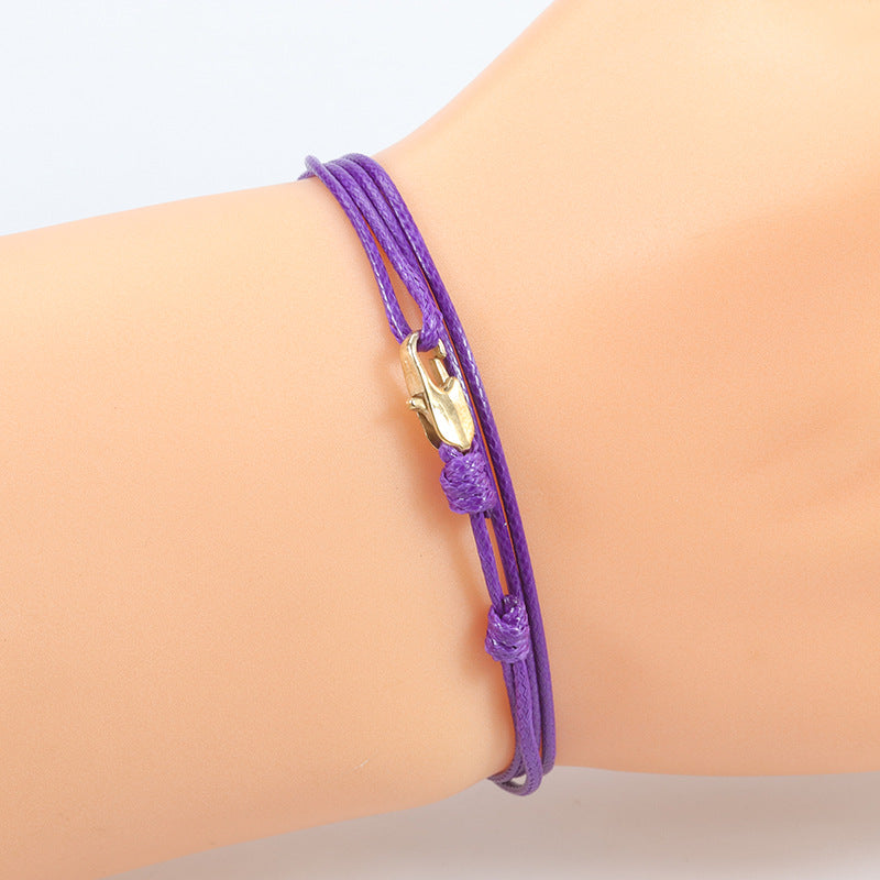 Men's Simple Carrying Strap Wax Line Fashion Bracelets