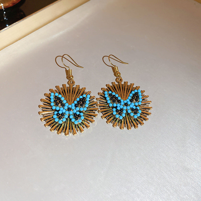 Women's Needle Simple Plaid Geometric Fashion High-grade Earrings