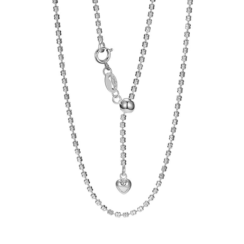 Double Flash Beads Adjustable Telescopic Heart Necklaces