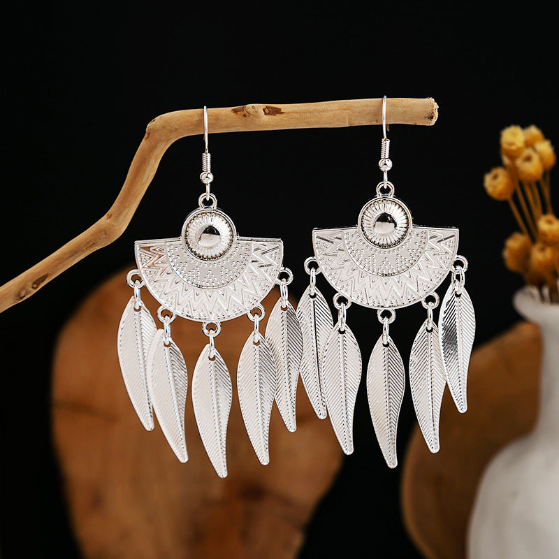 Sier Family Minority Ethnic Style Tourist Attractions Earrings