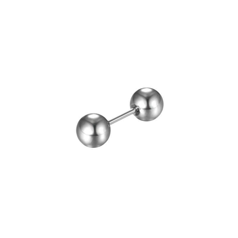 Women's Double Ball Ear Bone Frosty Style Elegant Titanium Earrings