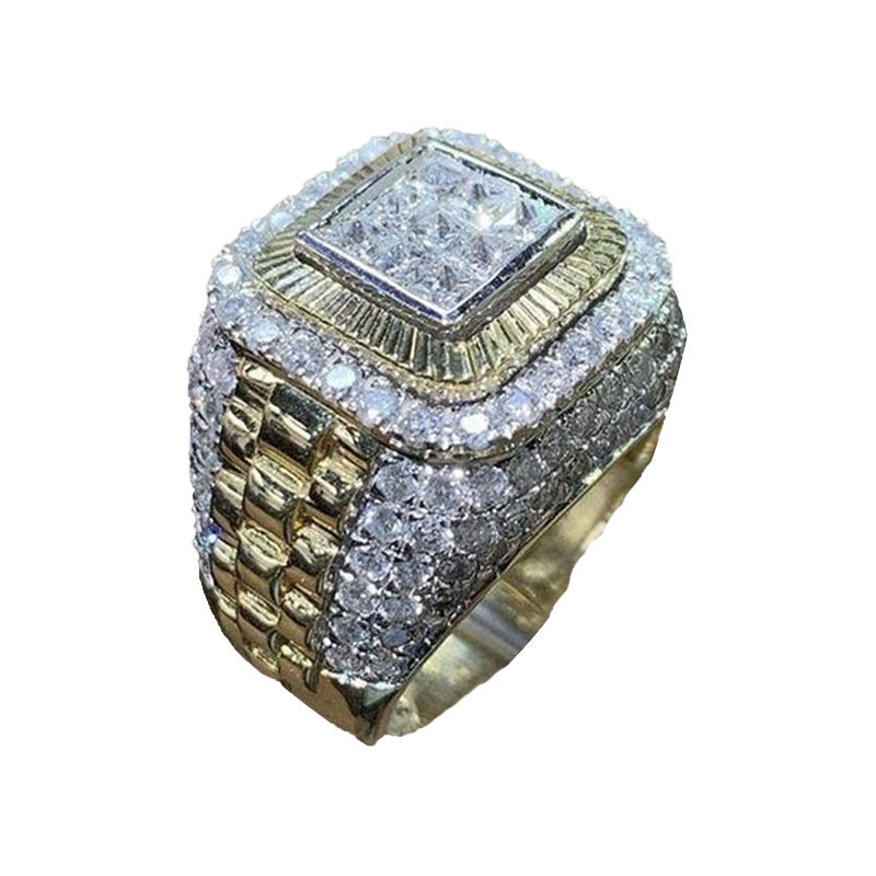 Women's & Men's Ornament Hip Hop Golden Edge For Rings