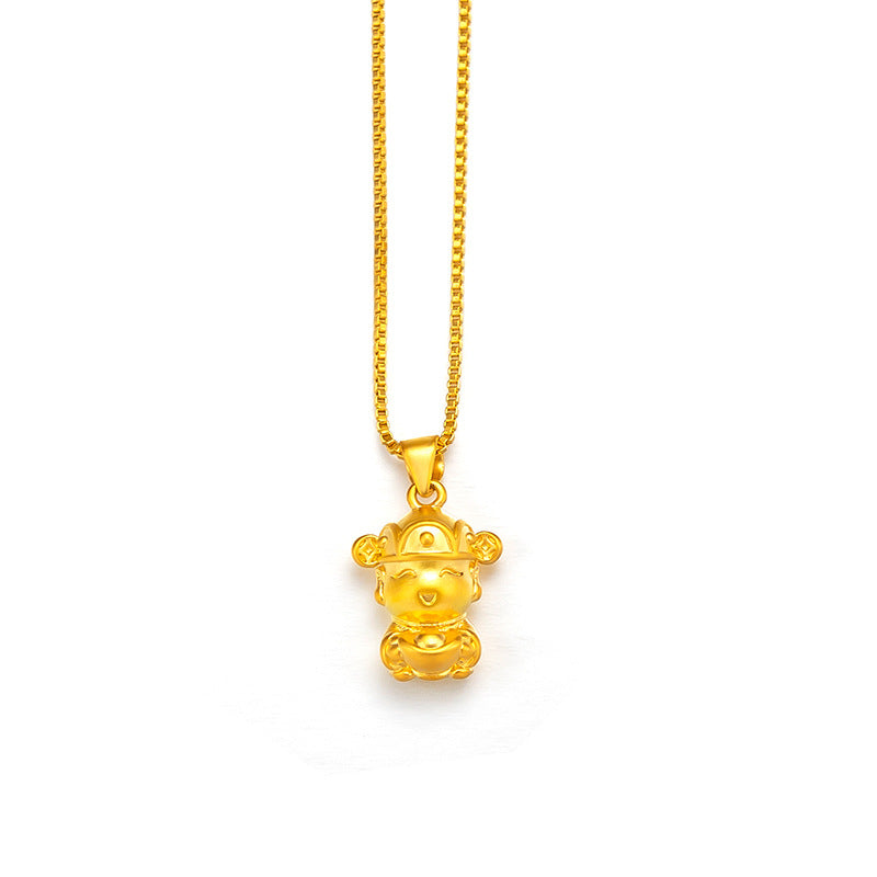 Women's Imitation Small God Of Wealth Vietnam Placer Necklaces