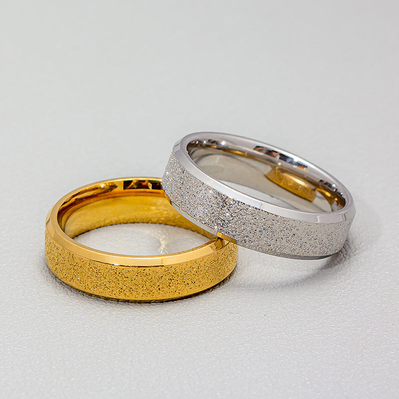 Ornament Sand Surface Vacuum Plating Simple Rings
