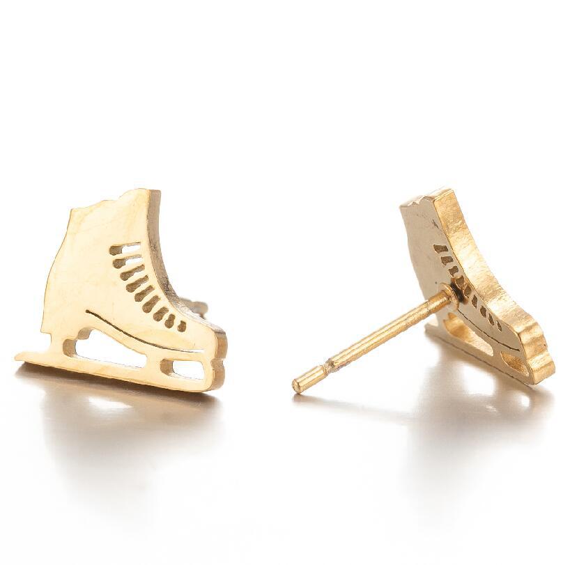 Retro Sports Olive Football Series Female Earrings