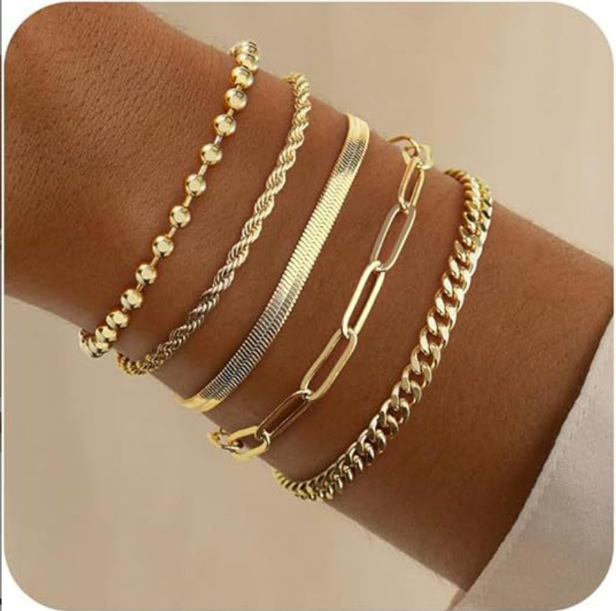 Ornament Exquisite Suit Personality Retro Metal Bracelets