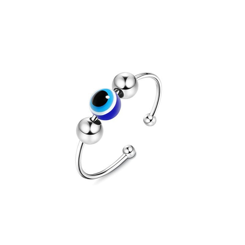 Shining Sand Beads Anxiety Personality Fashion Ornament Rotating Simple Rings