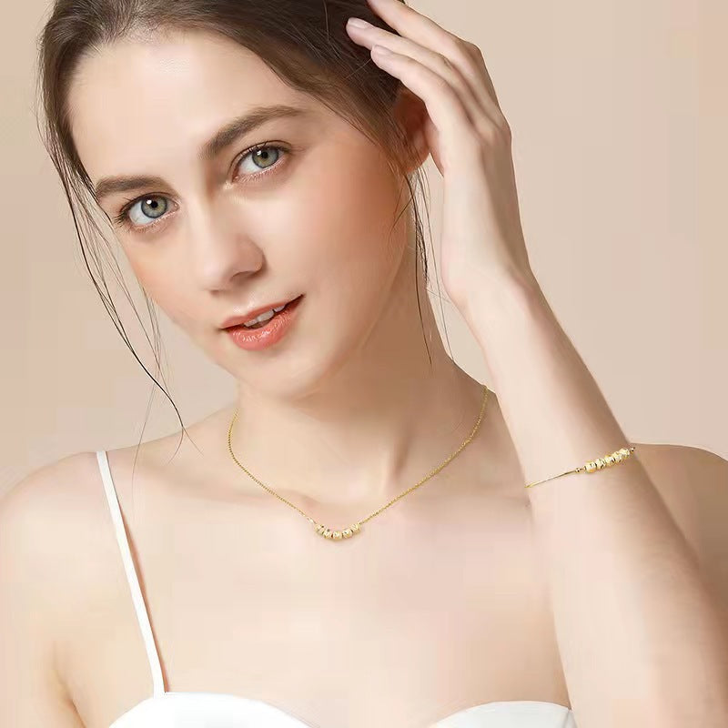 Five Blessings Female With Hearts Lucky Beads Necklaces
