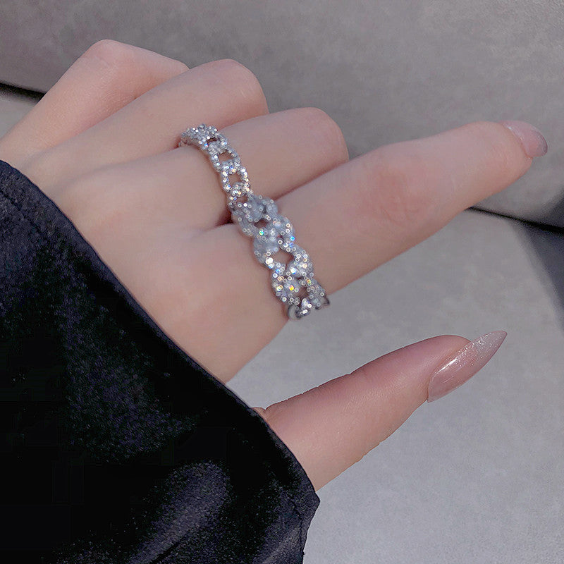 Design Shiny Diamond Female Cold Style Rings