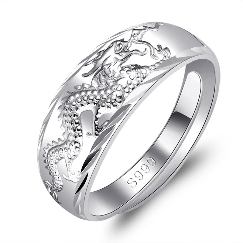 Men's Style Sier-plated For Single Unique Hipster Rings