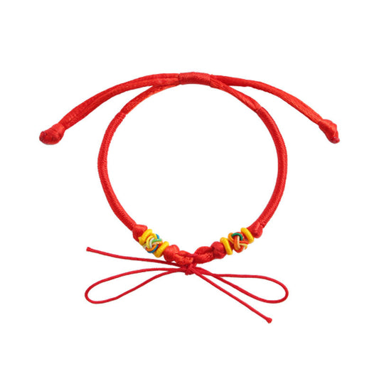 Carrying Strap Beads Threading Hand-knitted Rope Ethnic Bracelets