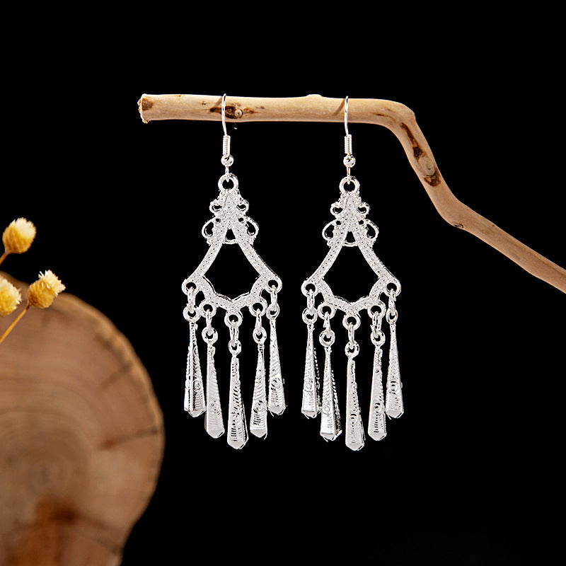 Sier Family Minority Ethnic Style Tourist Attractions Earrings