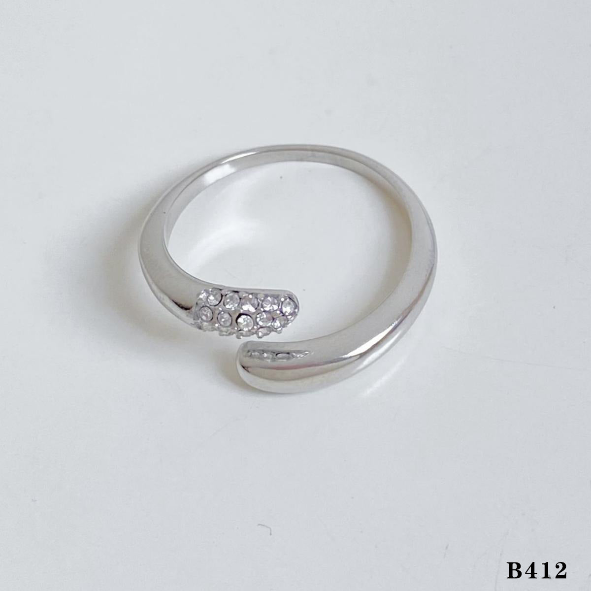 Stainless Steel Love Heart Bow Tie Rings
