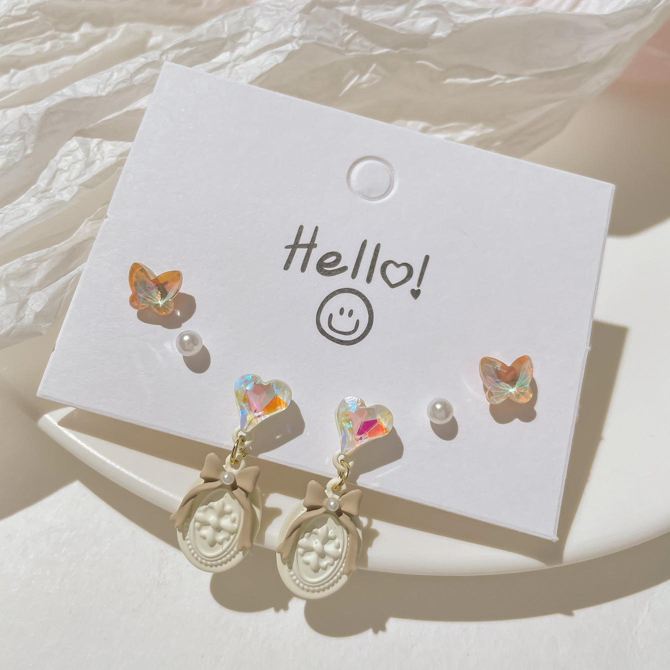 Small Ear High-grade Suit Fresh Cute Earrings