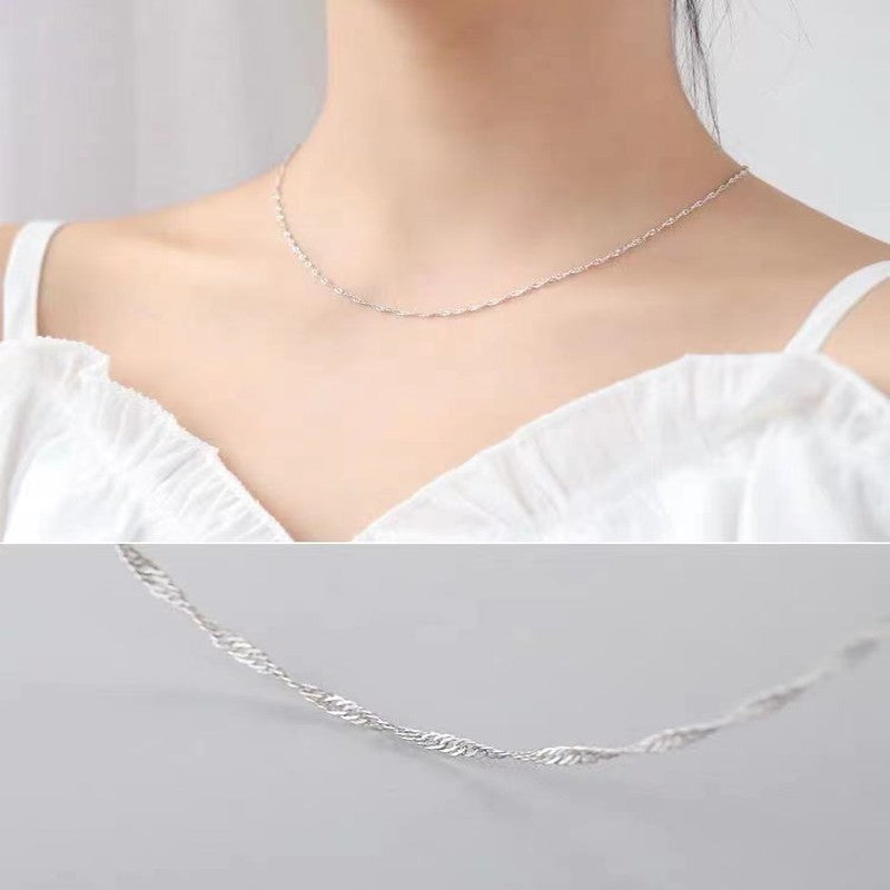 Sier Box Chain Ingot Melon Seeds Starry Necklaces