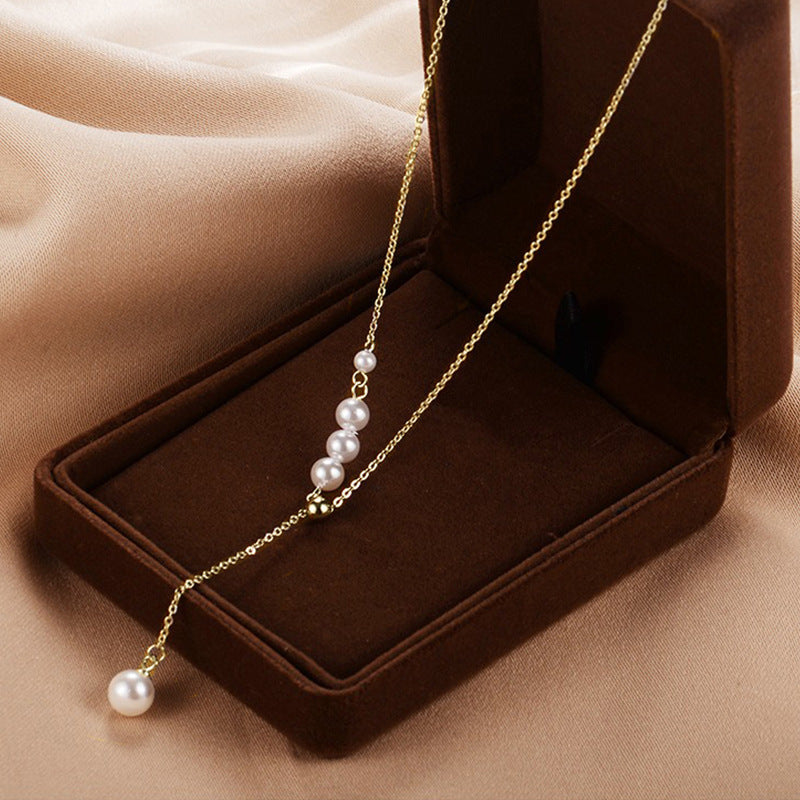Women's Light Luxury Minority Design Pull-out Clavicle Necklaces