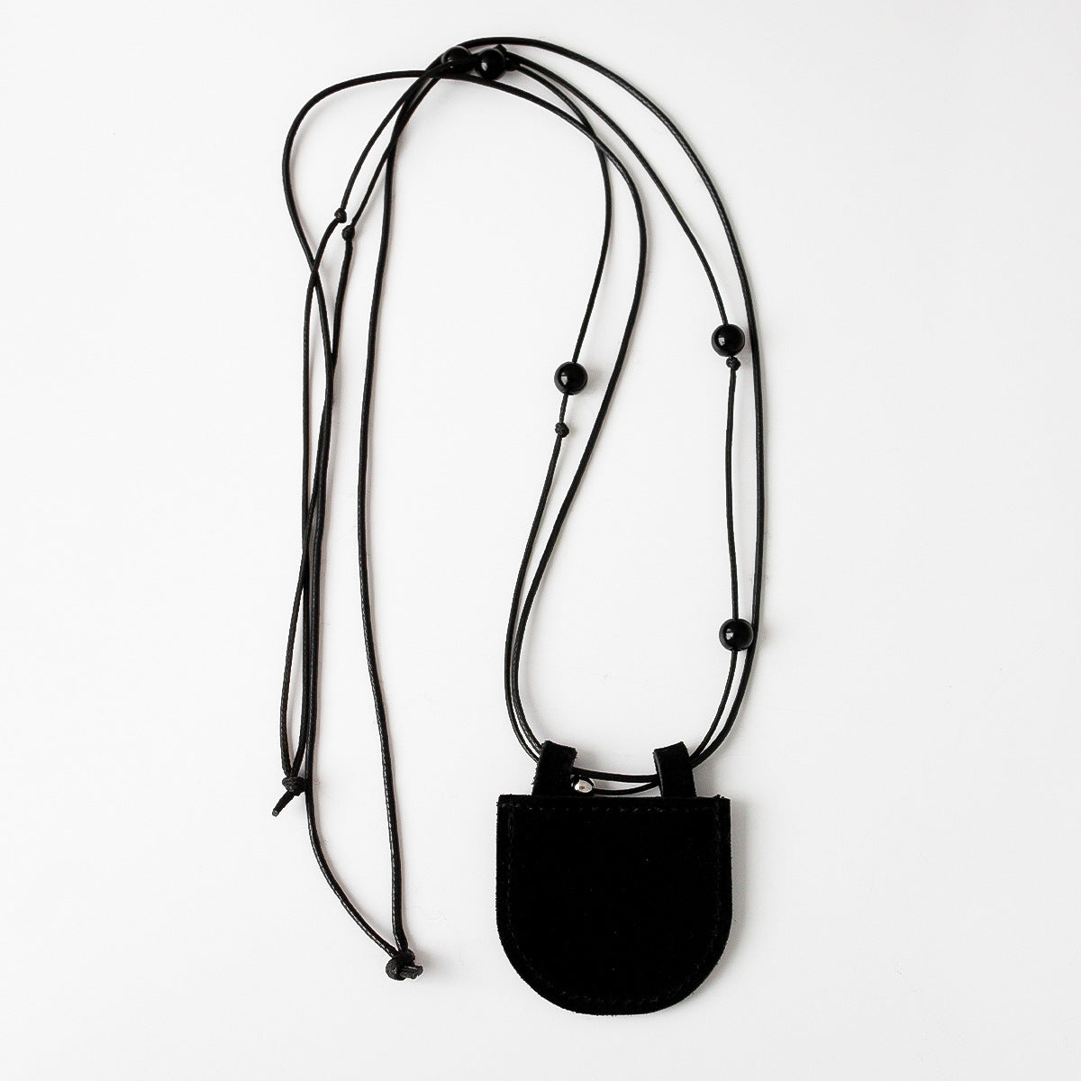 Suede Bag Half Crescent Design Exquisite Pendants