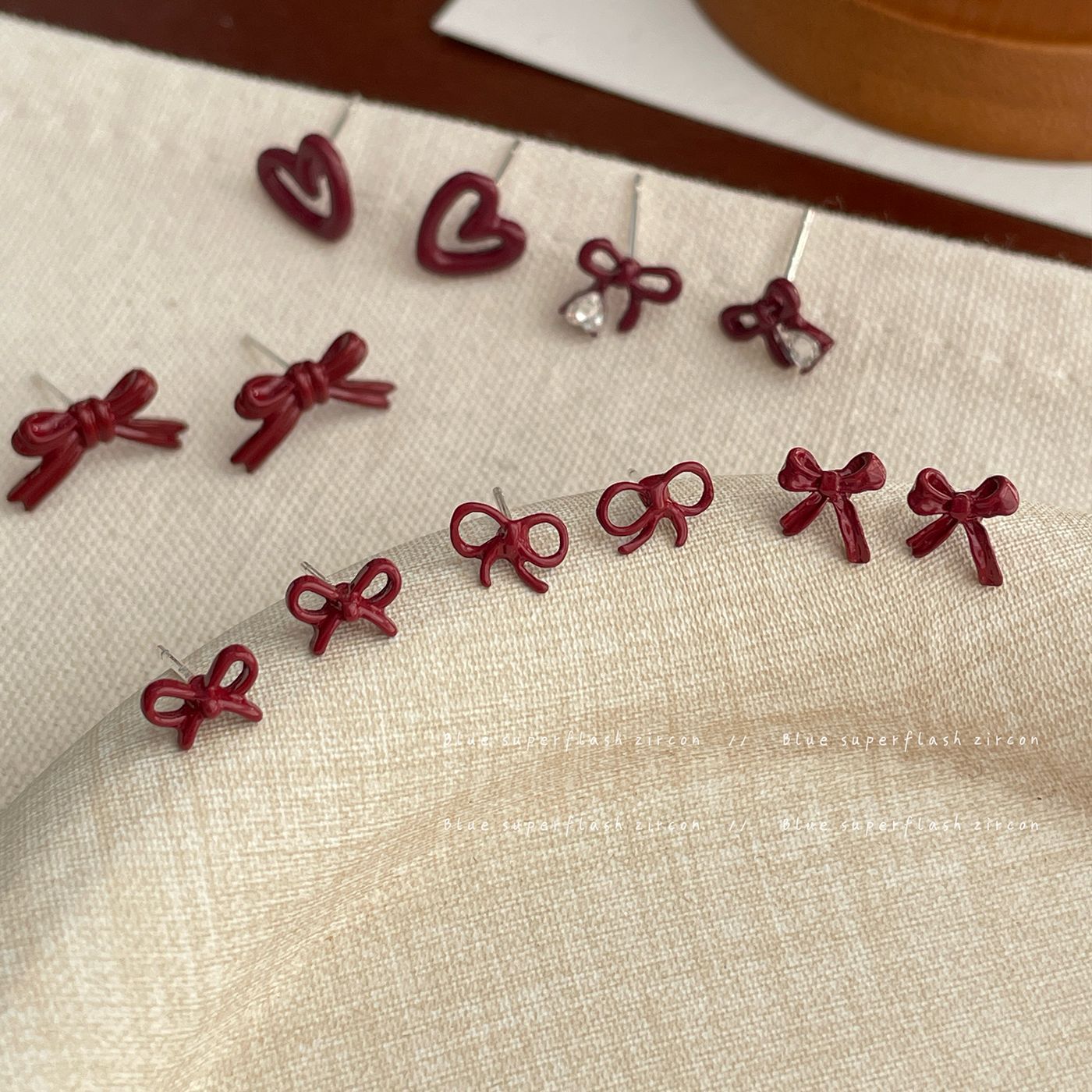 Small Exquisite Bow Female Sier Needle Earrings