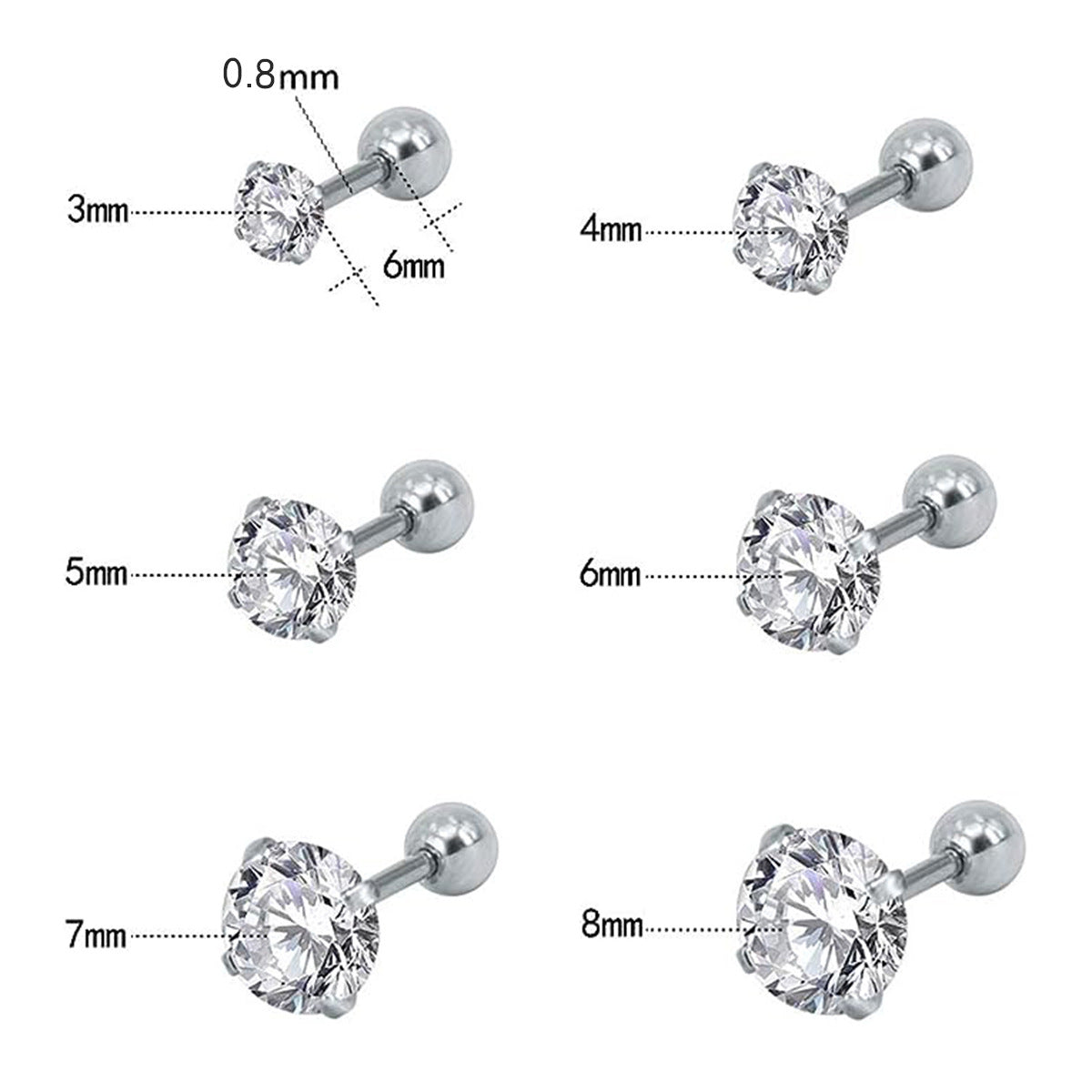 Stainless Steel Zircon Integrated High-grade Round Cake Earrings