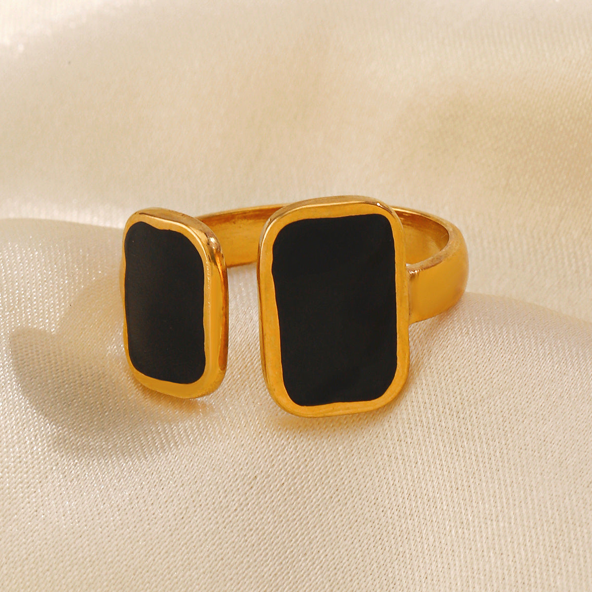 Women's Square Drip Open French Retro Popular Rings