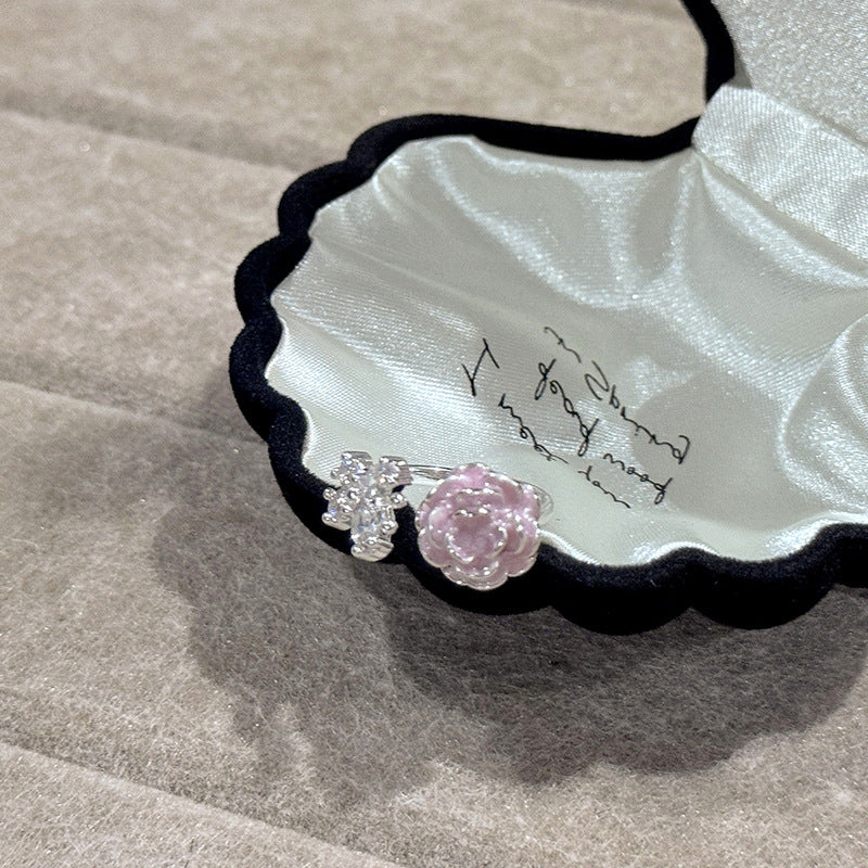 Women's Fog Fresh Pink Floral Tender Shoot Light Oxygen Twin Full Rings