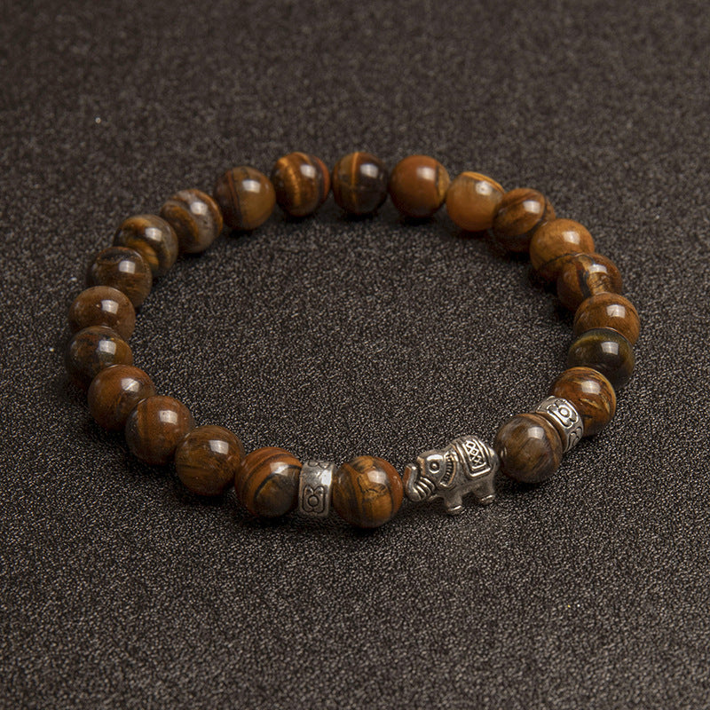 Natural Stone Beaded Cute Fashion Elephant Bracelets