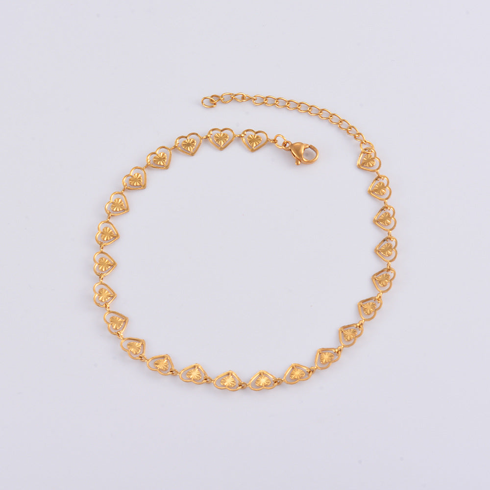 Women's Stainless Steel Style Electroplated Multi Titanium Bracelets