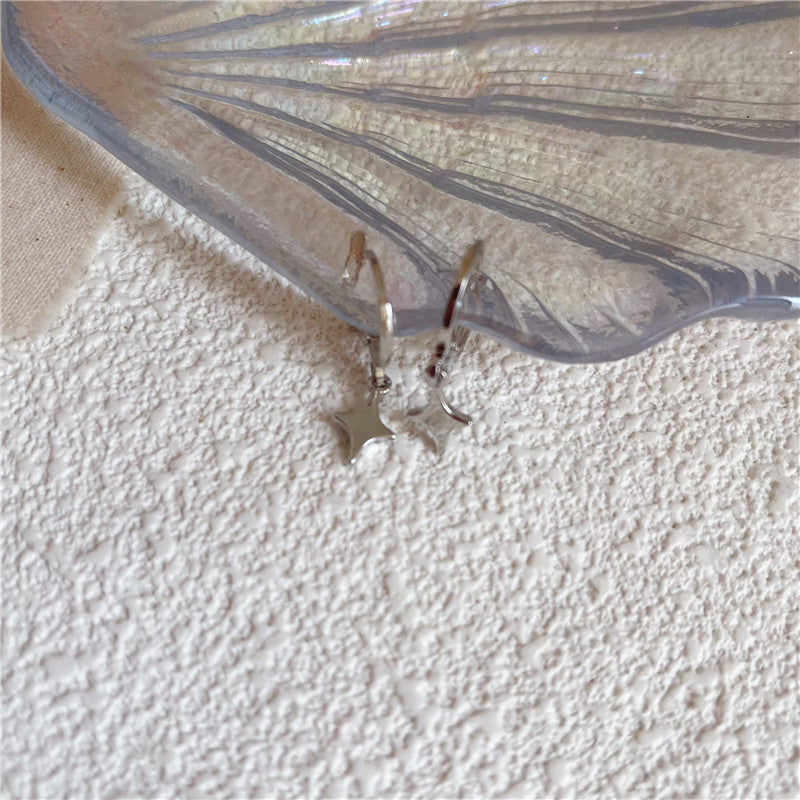 Star Simple Ear Clip Niche Design Western Style Earrings