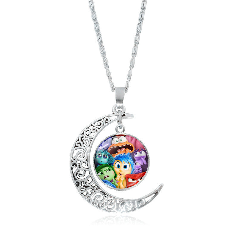 Brain Secret Team Time Gem Cabochon Necklaces