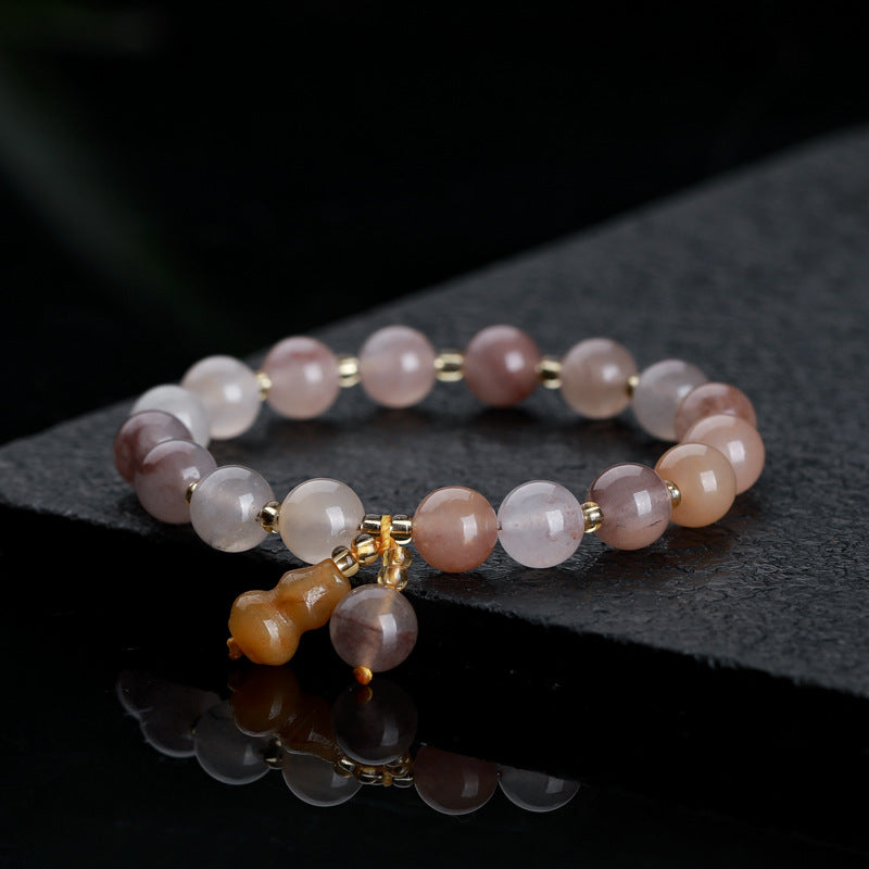 Women's Natural Jade Safety Buckle Colored Beaded Bracelets