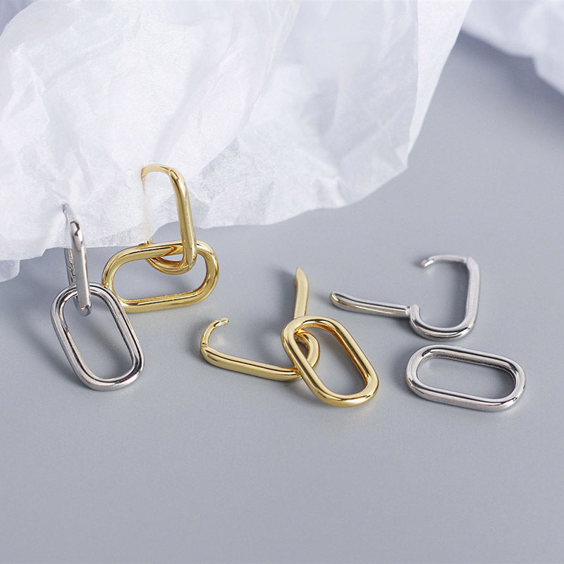 Women's Simple Metal Style Removable Bridal Jewelry Earrings