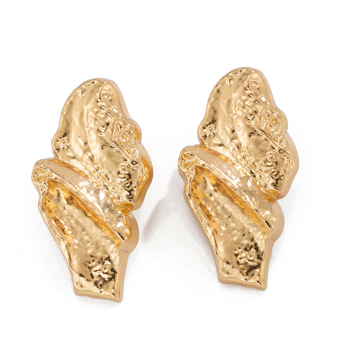 Ornament Irregular Twisted Geometric Alloy Simple Earrings