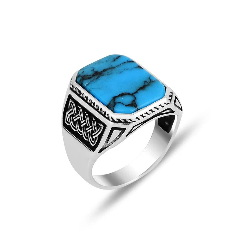 Men's Fashion Simple Square Party Wear Alloy Rings