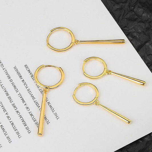 Women's & Men's Sier Long For Elegant Simple Trendy Earrings
