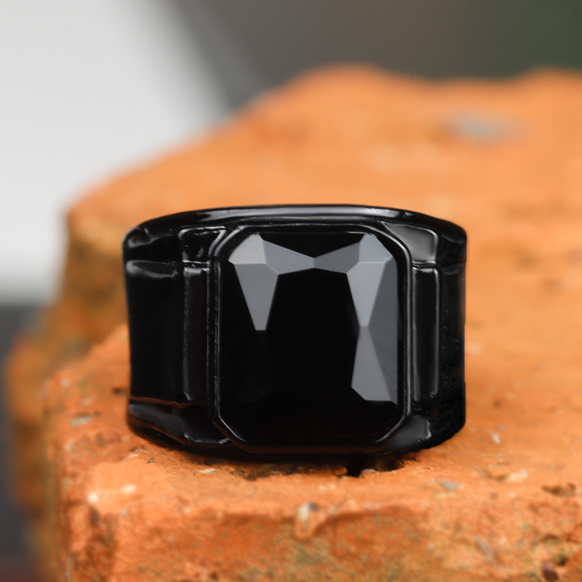 Men's Ruby Fashion Ornament Punk Hip Hop Rings