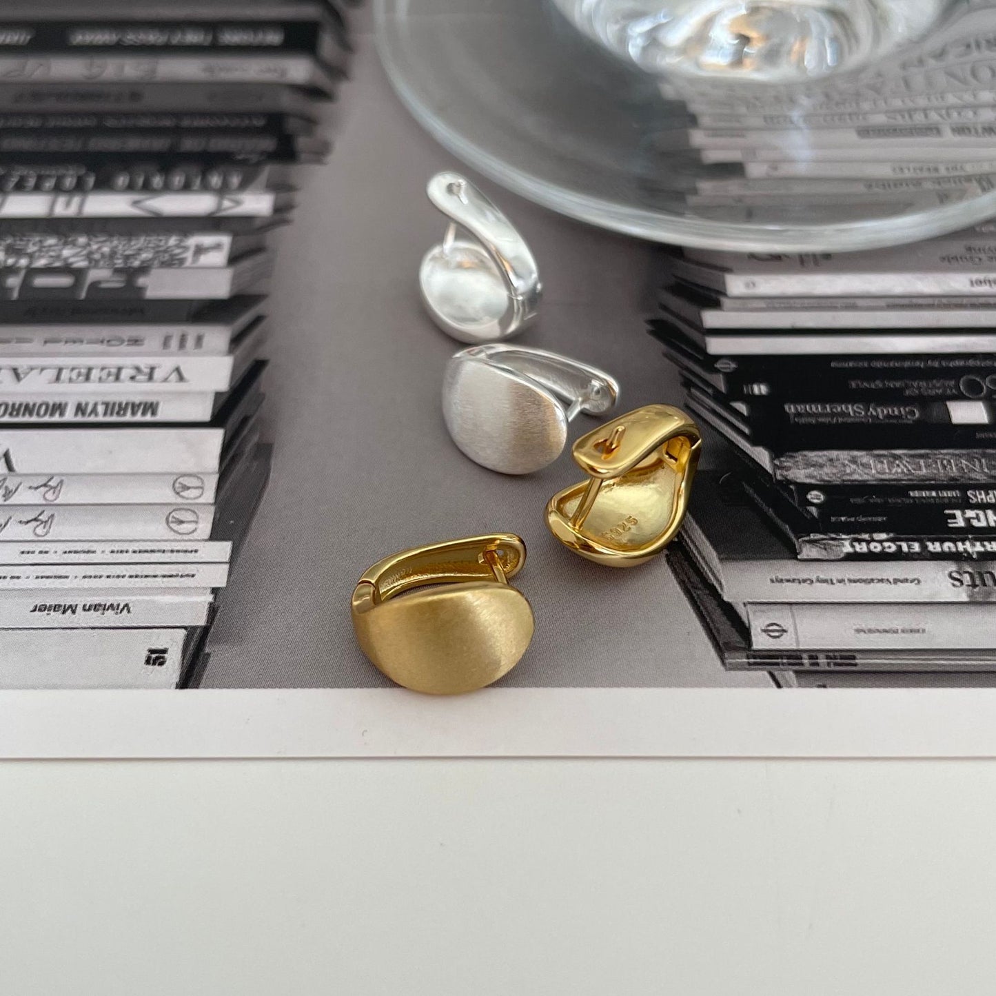 Women's Korean Style Sterling Sier Ear Simple Earrings