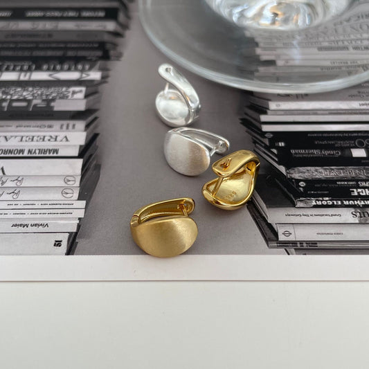 Women's Korean Style Sterling Sier Ear Simple Earrings