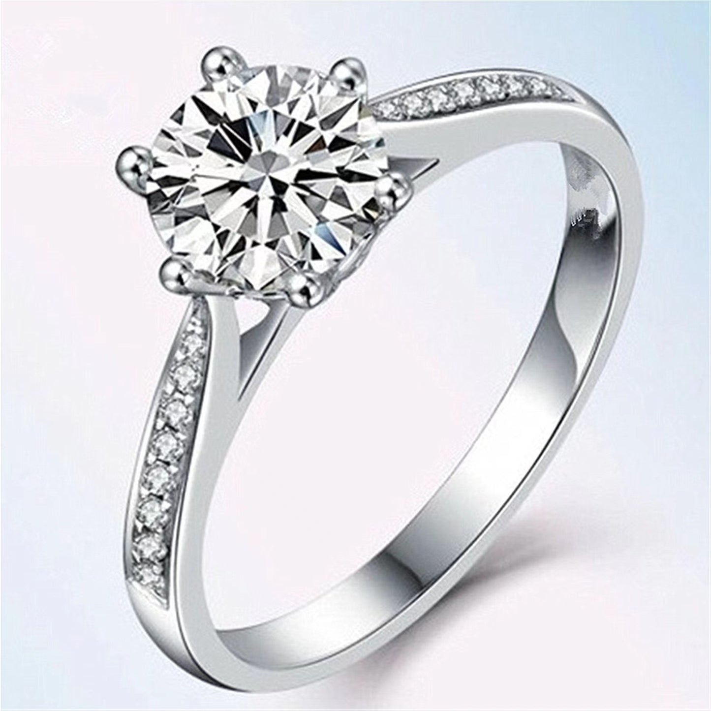 Live Broadcast Sier Moissanite Female Karat Rings