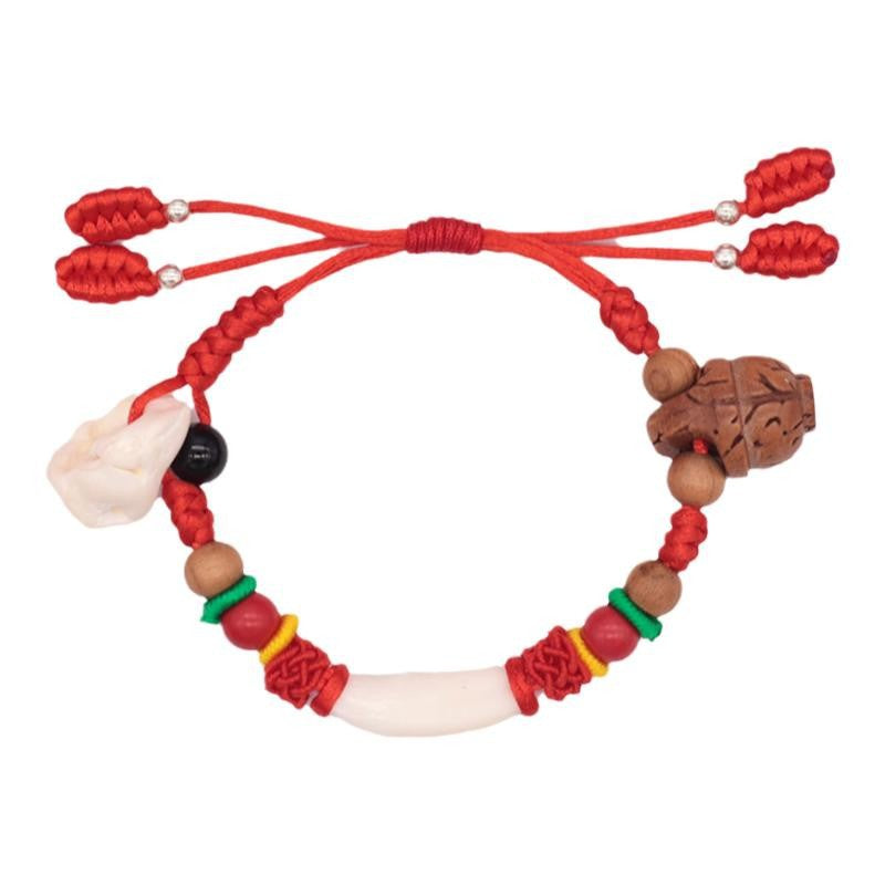 Children's Teeth Walnut Basket Pig Auditory Ossicle Bracelets