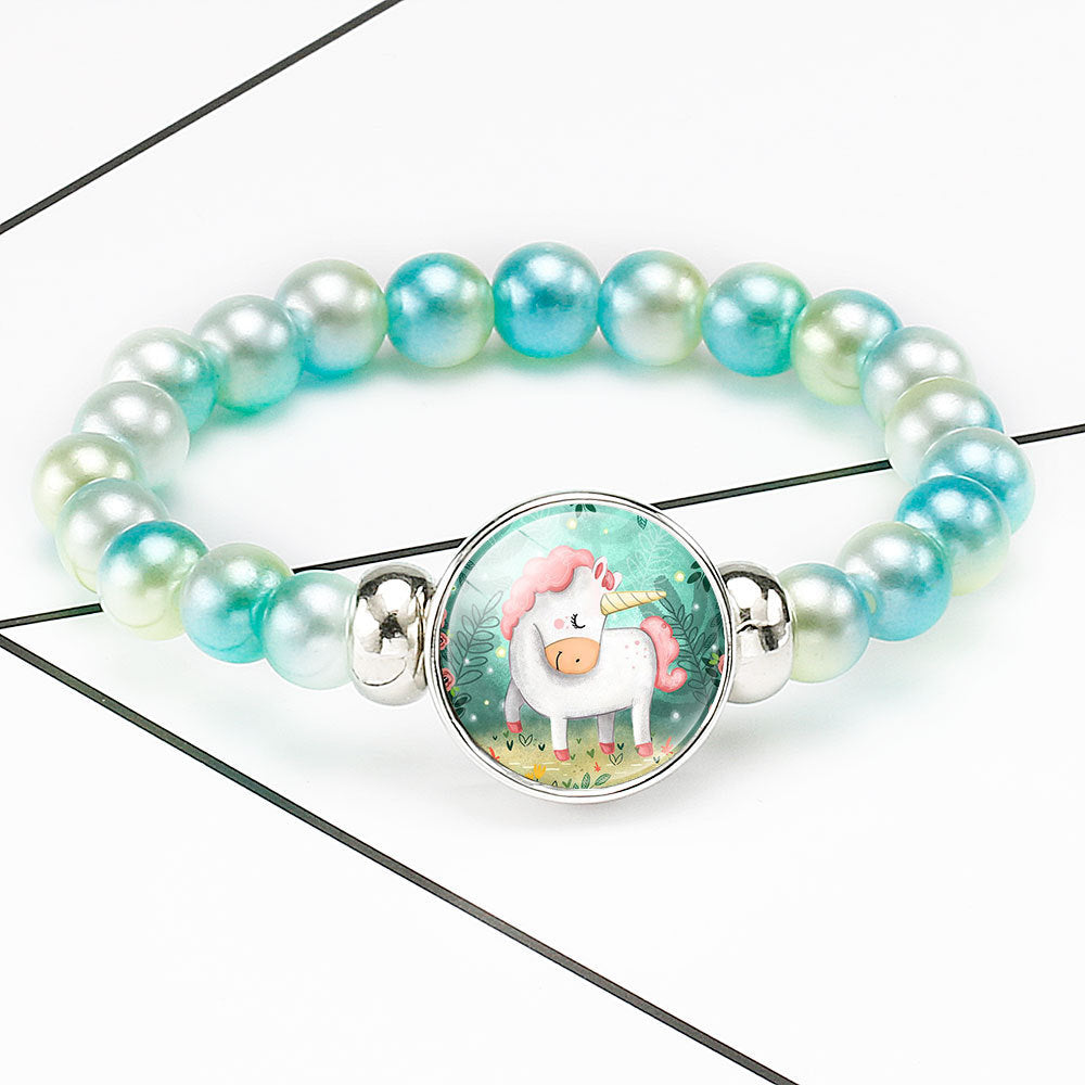 Children's Creative Cartoon Unicorn Telescopic Pegasus Rainbow Bracelets