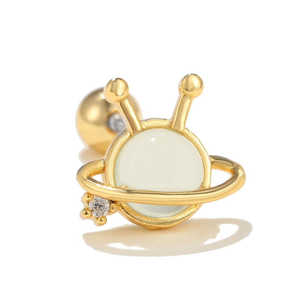 Space Element Ear Bone Alien Screw Earrings