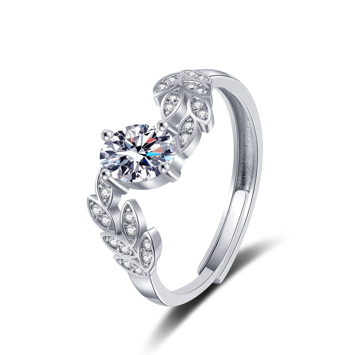 Women's Fashion Leaf Engagement Zircon Personalized Diamond Rings