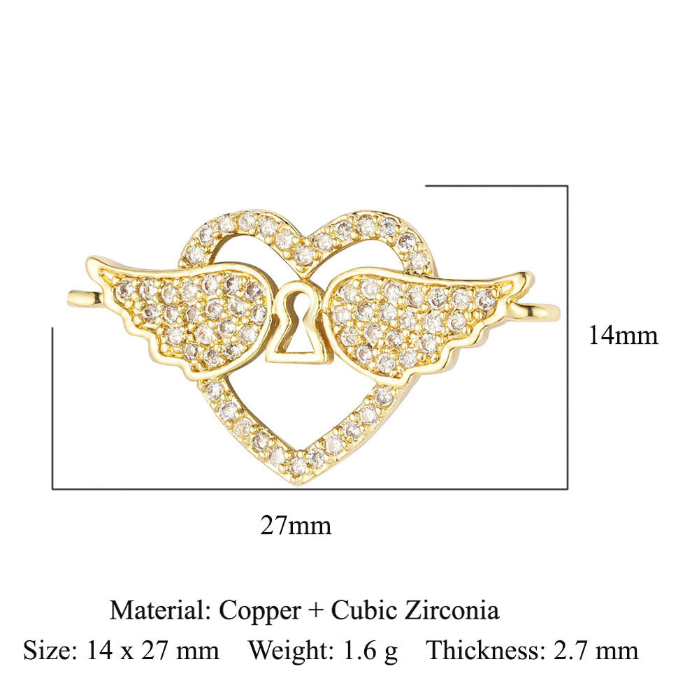 Copper Zircon Ornament Accessories Dripping Oil Pendants